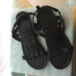 NWOT Black Girl strap sandals